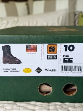 Danner Men's Acadia Black Lace-Up Duty Boot Size 10EE 8”